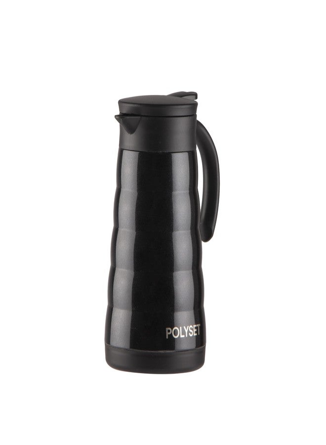 Polyset Glitz Vacuum Insulated Stainless Steel Flask, Water, Beverage, Travel Bottle, Jug, Airpot, Coffee, Tea Pot (1 Year Warranty) (Black, 800 ml, Glitz) - Image 5